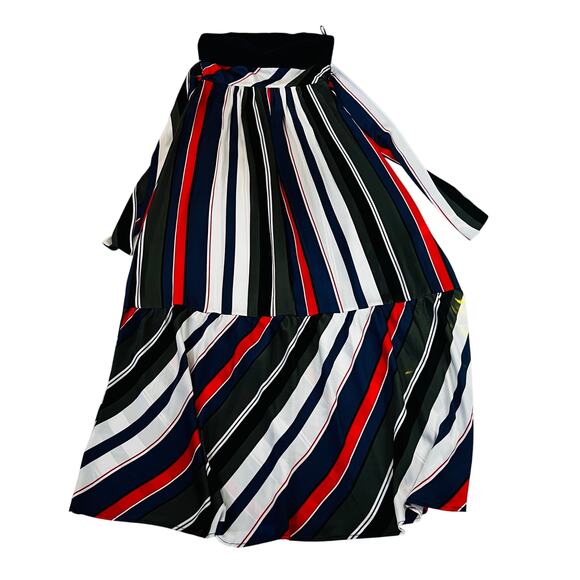 Annarita N Striped Strapless Belted Maxi Dress Size 8 - Picture 7 of 8